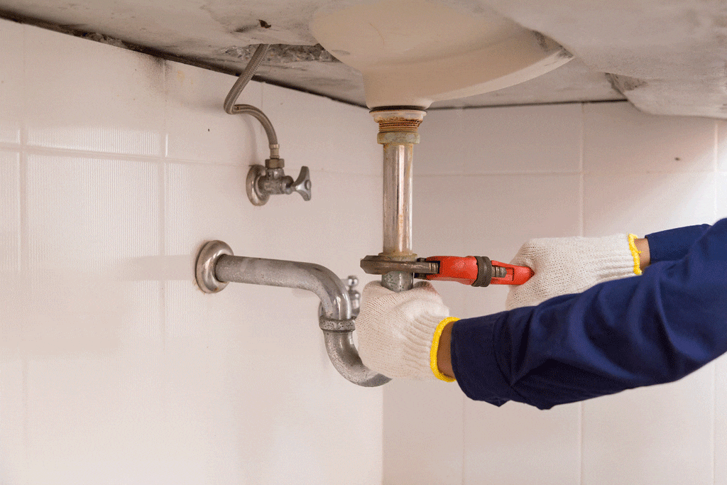 Plumber Fixing White Sink Pipe | Bathroom Plumbers Prescott Arizona