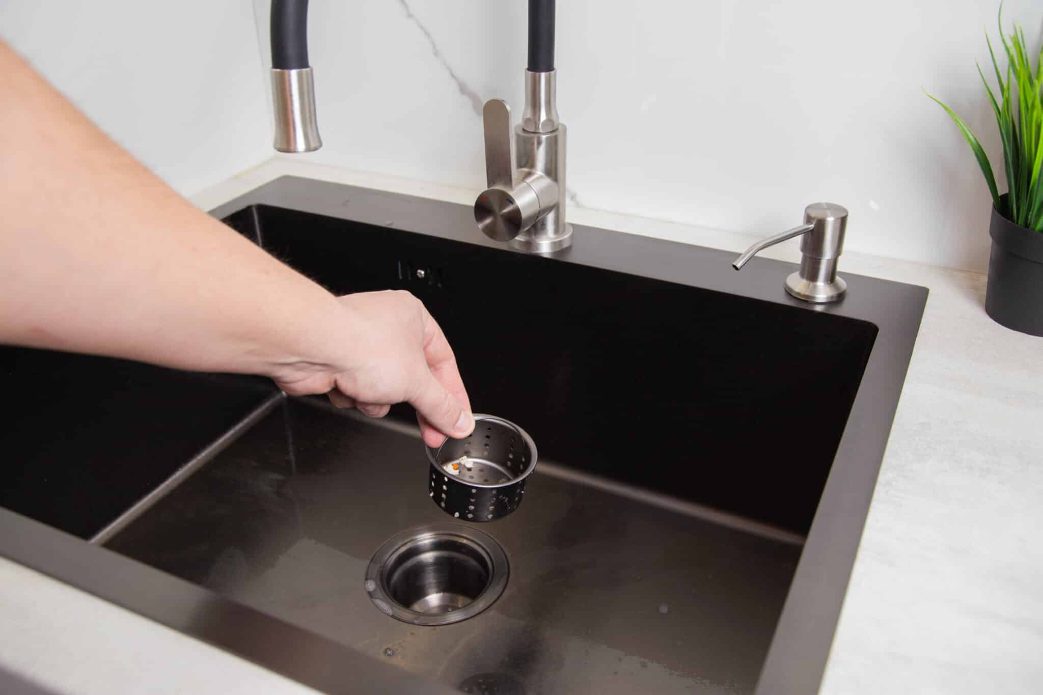 Kitchen sink drain, Clogged Drains.