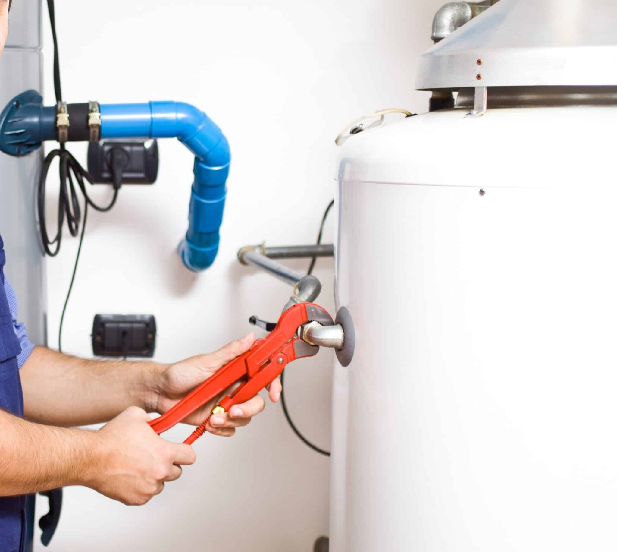 Water heater maintenance.